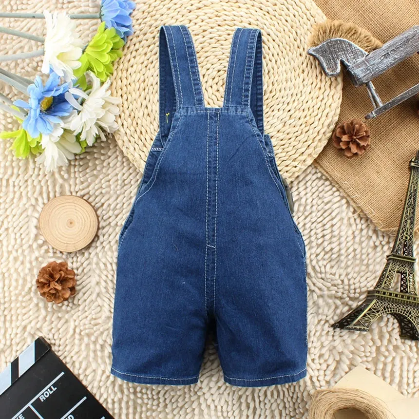 1 2 3T Baby Clothing Boys Girls Jeans Overalls Shorts Toddler Infant Denim Rompers Cute Cartoon Pants