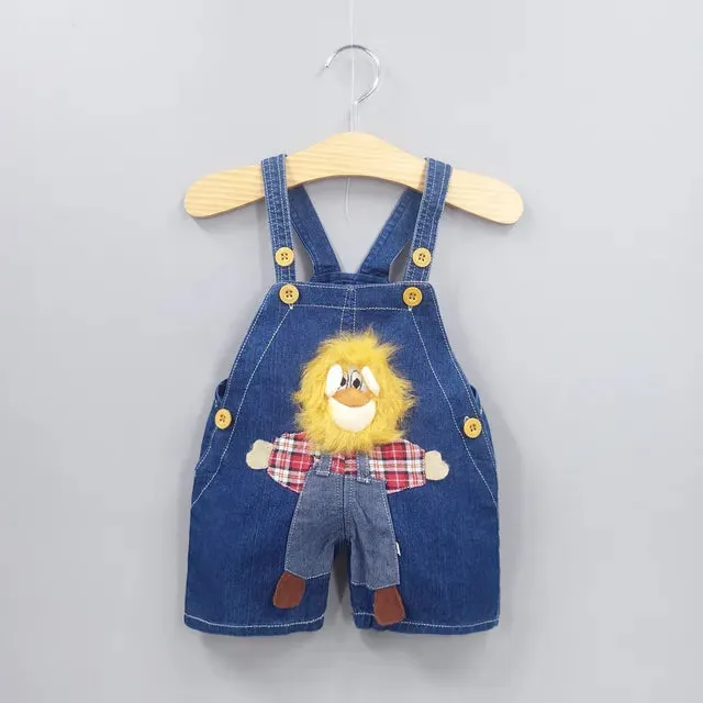 1 2 3T Baby Clothing Boys Girls Jeans Overalls Shorts Toddler Infant Denim Rompers Cute Cartoon Pants
