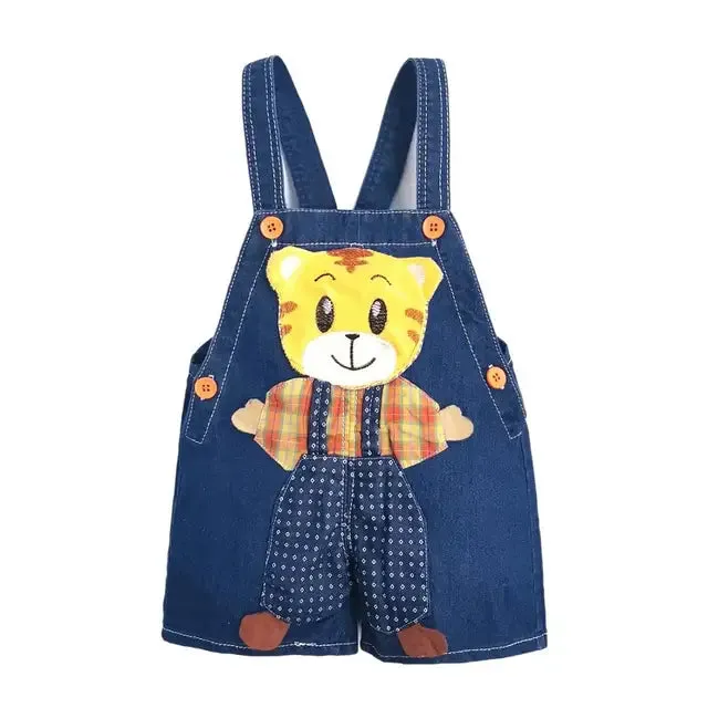 1 2 3T Baby Clothing Boys Girls Jeans Overalls Shorts Toddler Infant Denim Rompers Cute Cartoon Pants