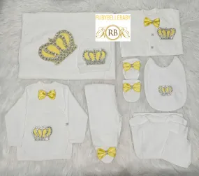 10pcs HRH Crown Set - Yellow/Silver