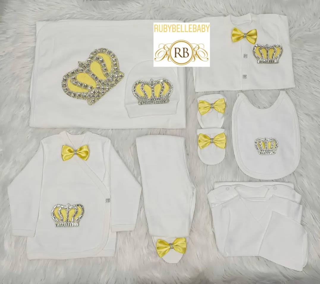 10pcs HRH Crown Set - Yellow/Silver
