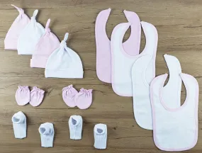 12 pc Set of Bibs, Caps, Booties