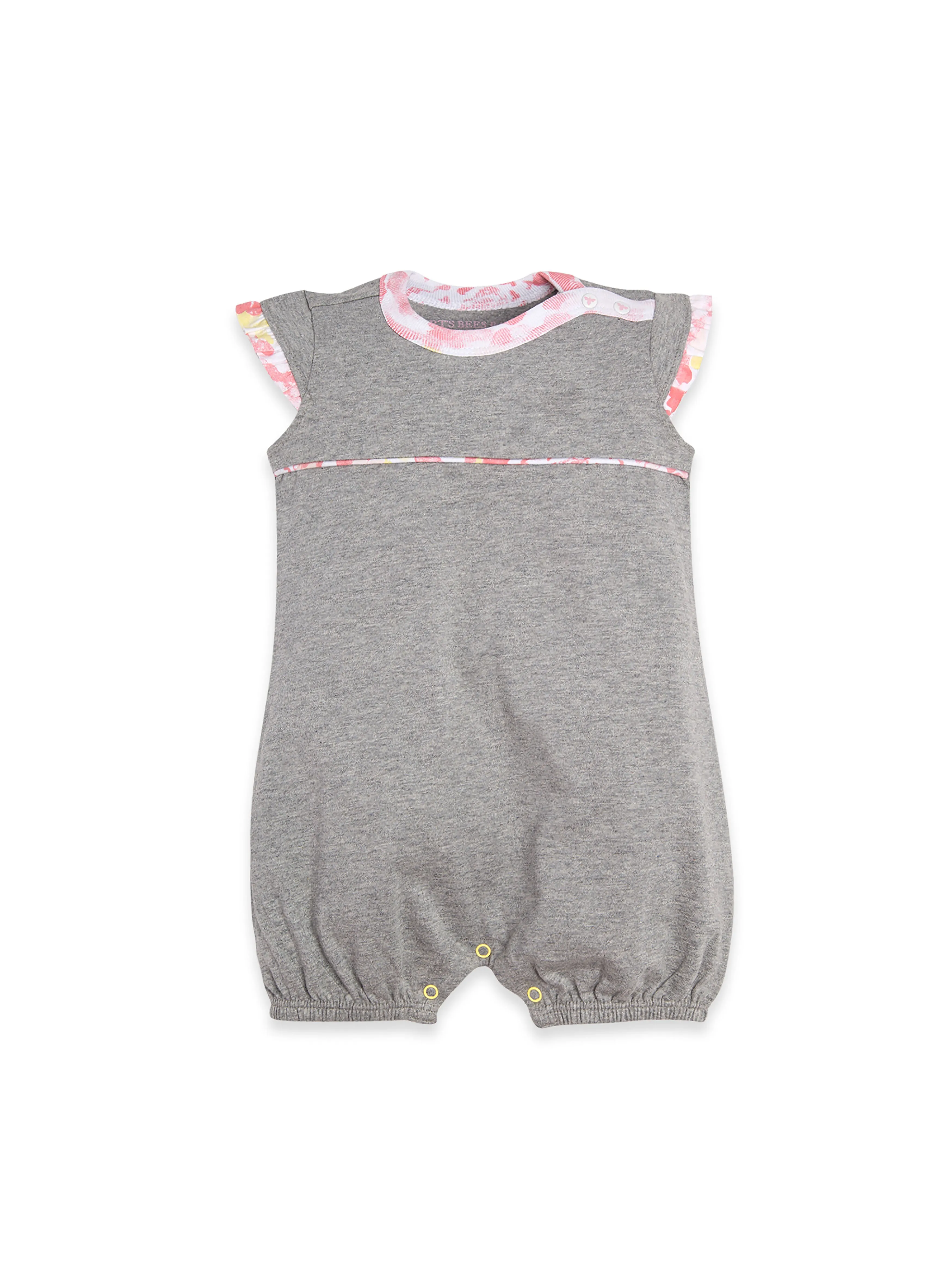 [3-6m] Burt's Bees Baby Girls  2-Pack Bubble Rompers