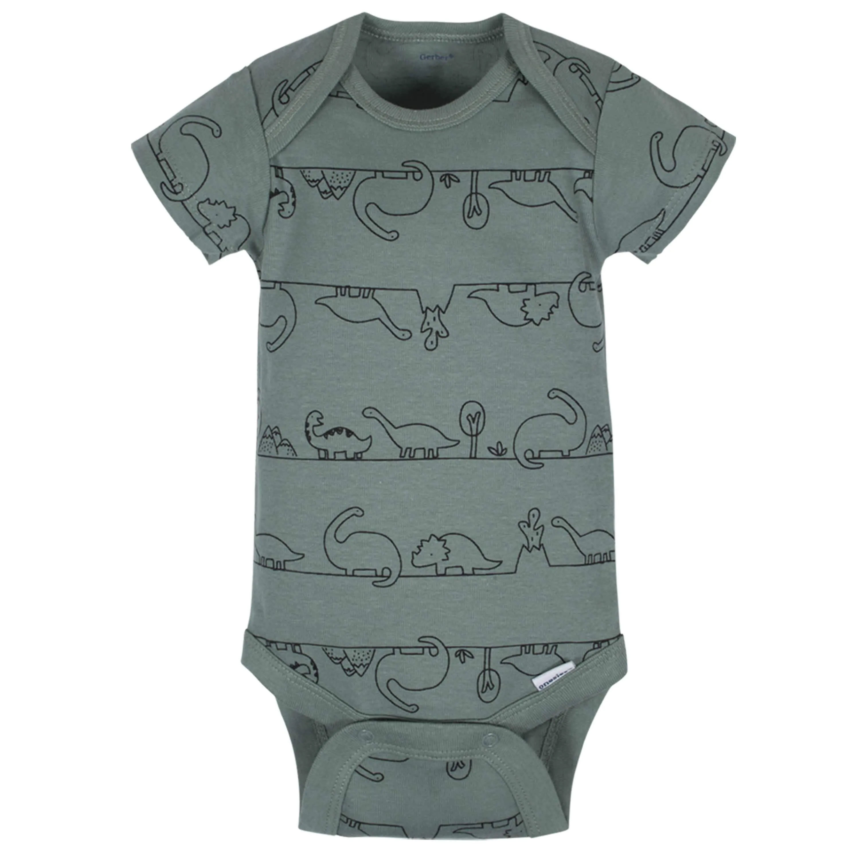 3-Pack Baby Boys Dinosaur Short Sleeve Onesies® Bodysuits