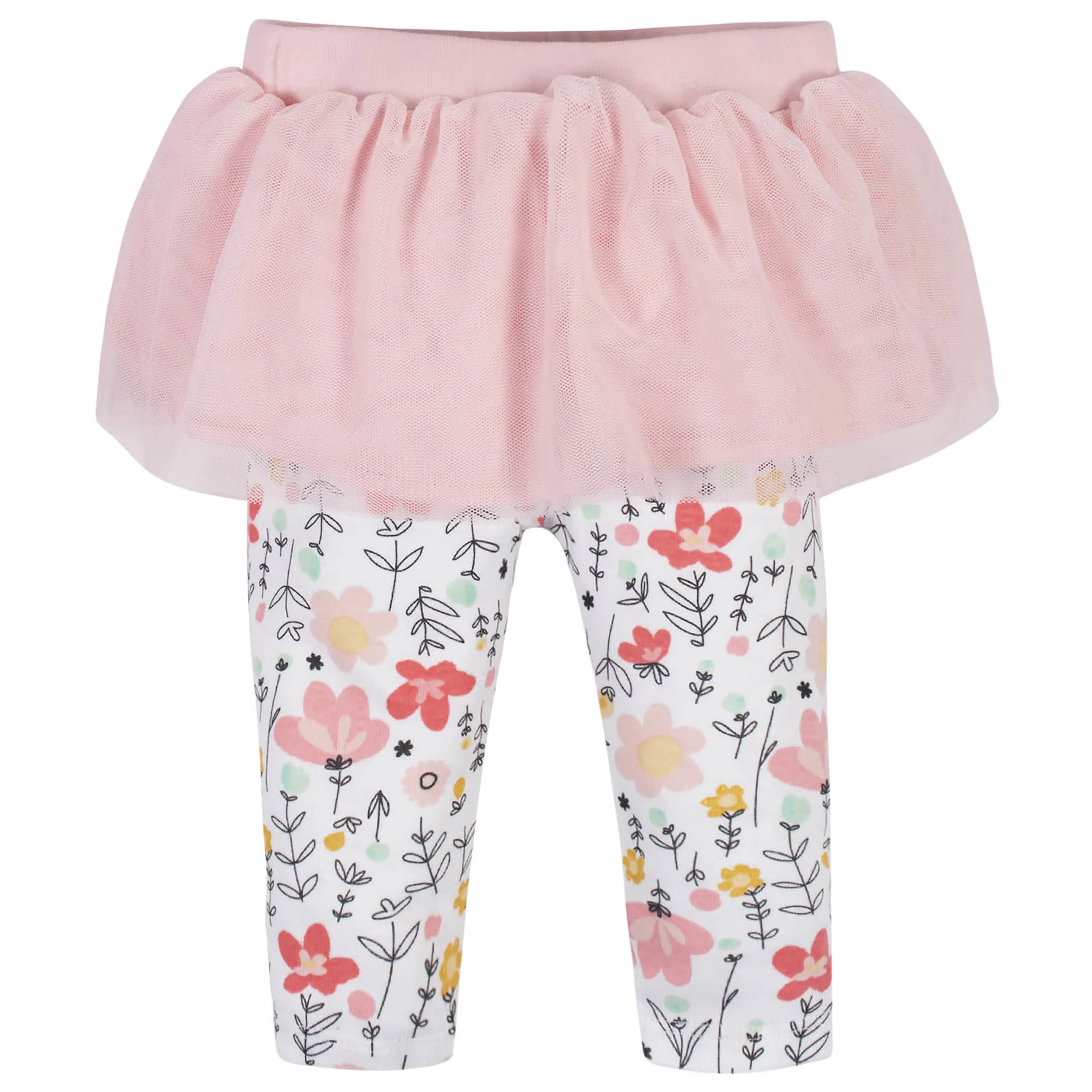 3-Piece Baby Girls Garden Floral Onesies® Bodysuit, Tutu Pant, & Cap Set