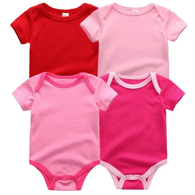 4PCS/LOT Baby Rompers Short Sleeve Cotton 2020 Overalls Clothing
