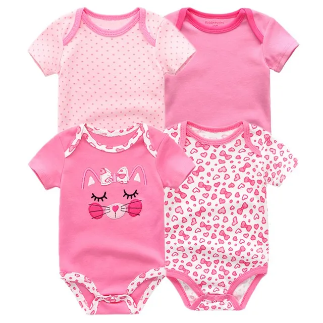 4PCS/LOT Baby Rompers Short Sleeve Cotton 2020 Overalls Clothing