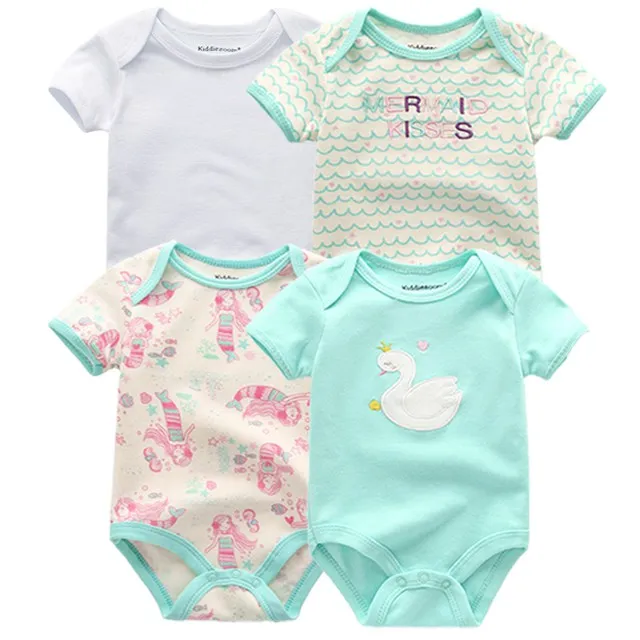 4PCS/LOT Baby Rompers Short Sleeve Cotton 2020 Overalls Clothing