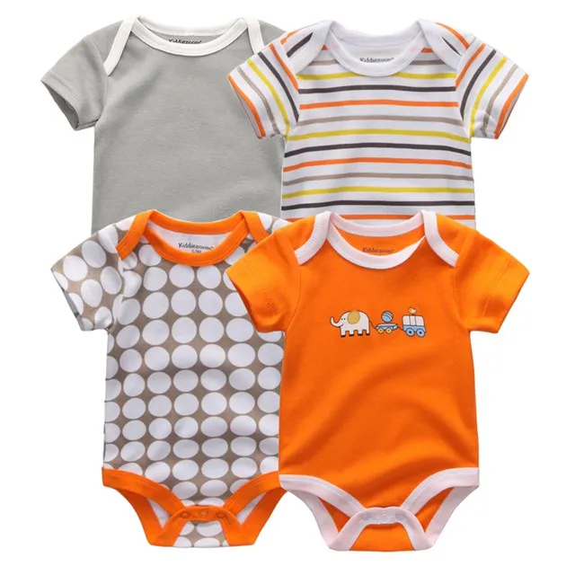 4PCS/LOT Baby Rompers Short Sleeve Cotton 2020 Overalls Clothing
