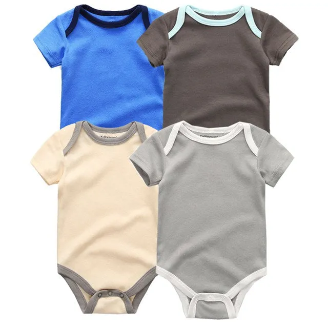 4PCS/LOT Baby Rompers Short Sleeve Cotton 2020 Overalls Clothing