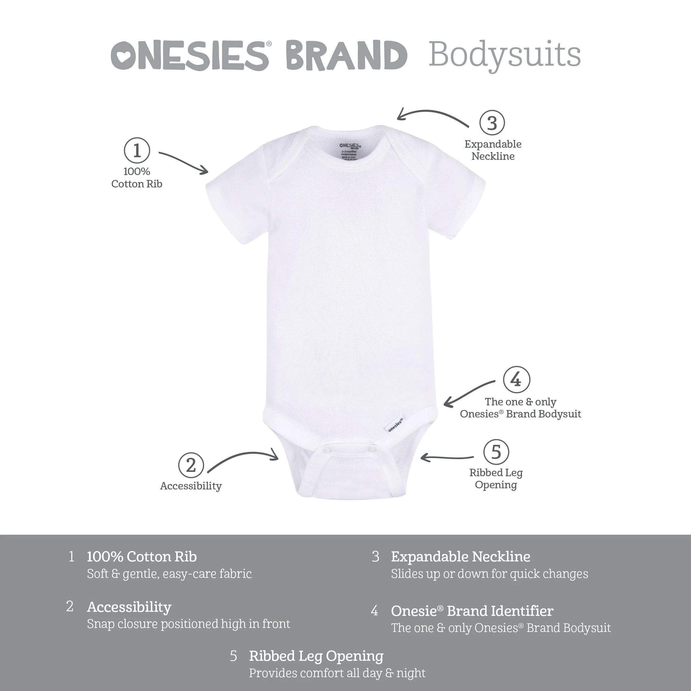 8-Pack Baby Girls Super Happy Short Sleeve Onesies® Bodysuits