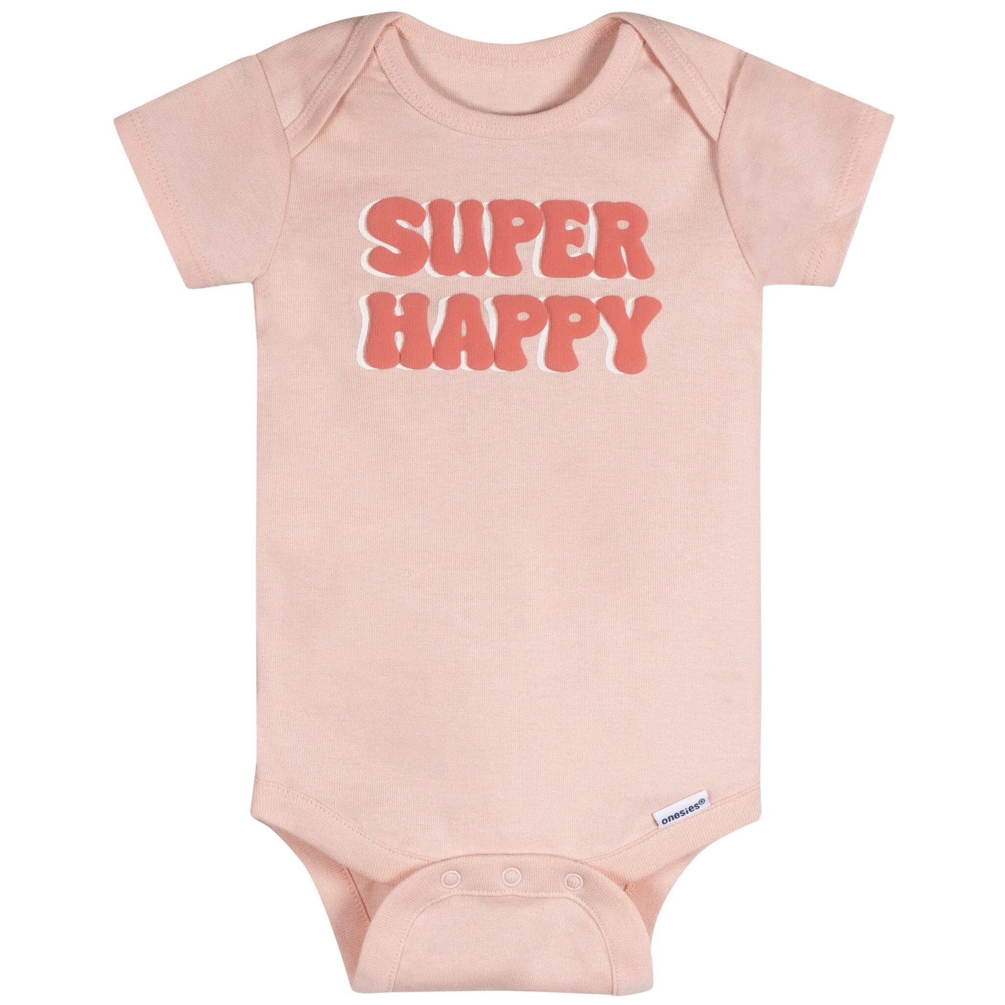 8-Pack Baby Girls Super Happy Short Sleeve Onesies® Bodysuits