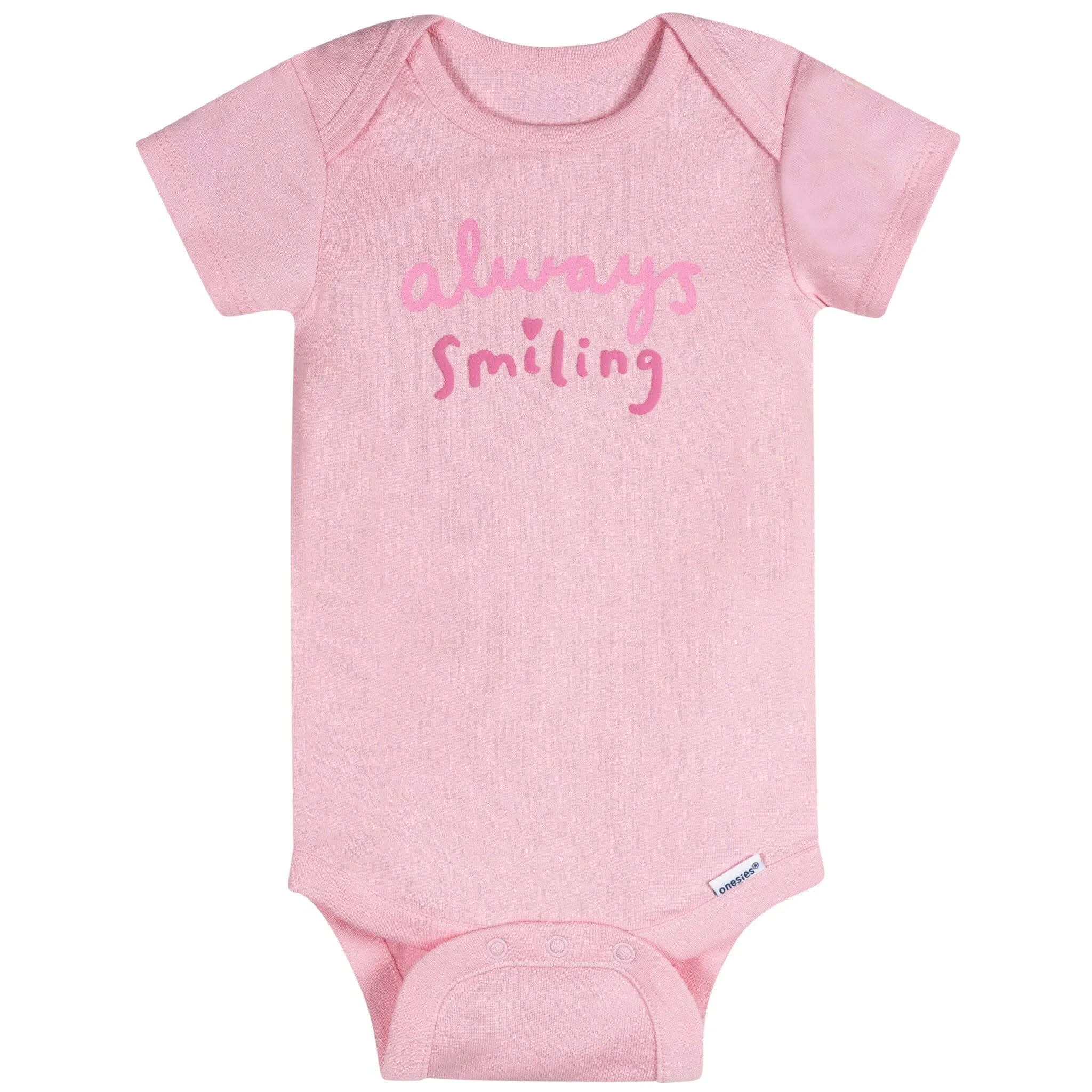 8-Pack Baby Girls Super Happy Short Sleeve Onesies® Bodysuits