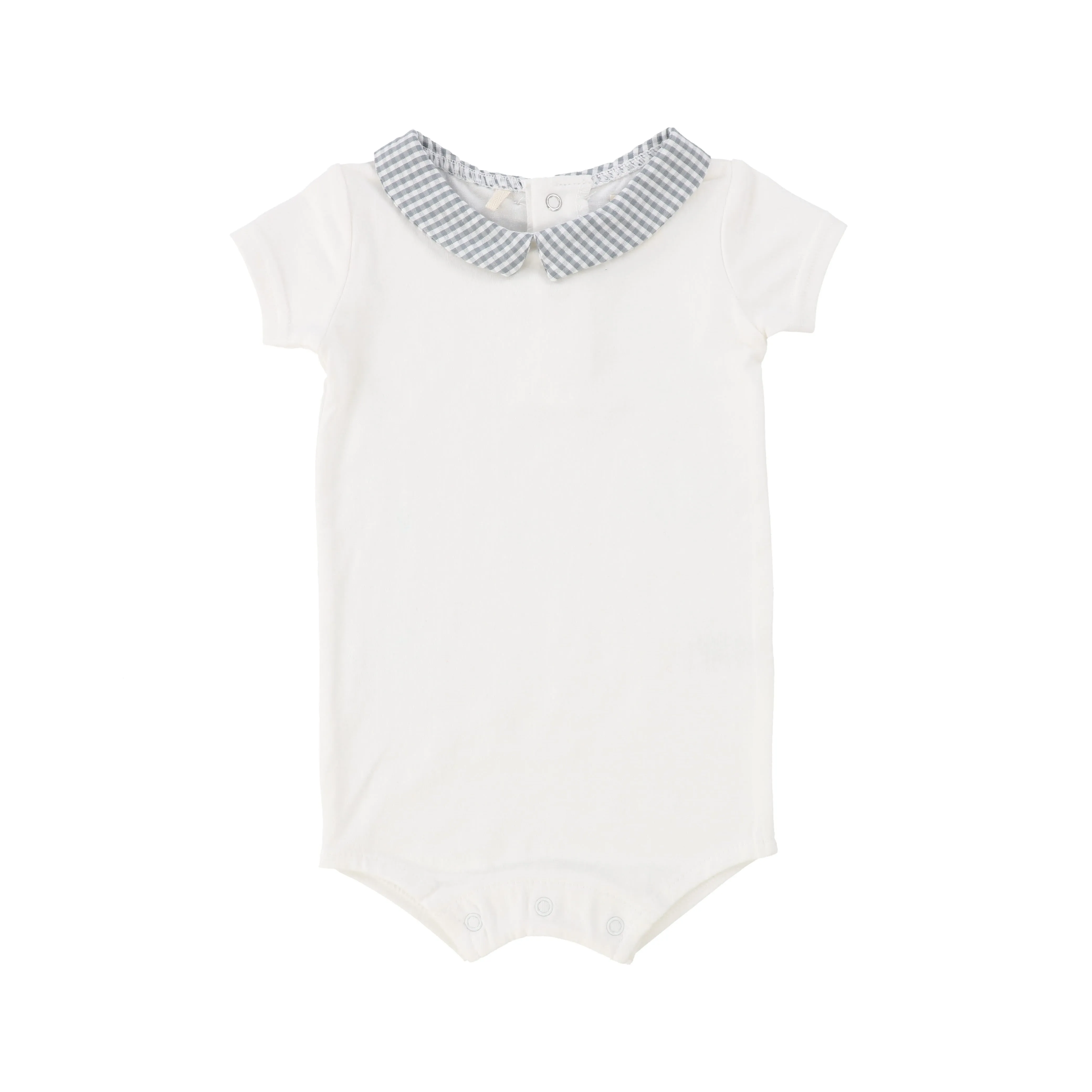 Analogie Gingham Collar Onesie - Sapphire