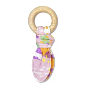 Apple Park Organic Cotton Fabric Teething Ring - Mountain Girl