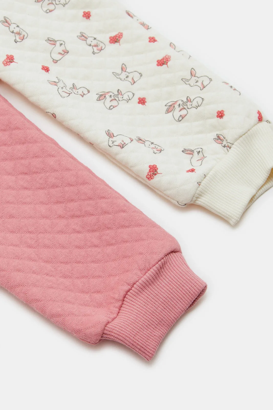 Babies Assorted Quilted Rompers Set (Pack Of 2)