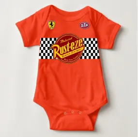 Baby Birthday Onesies  - The Cars Rust-eze Orange