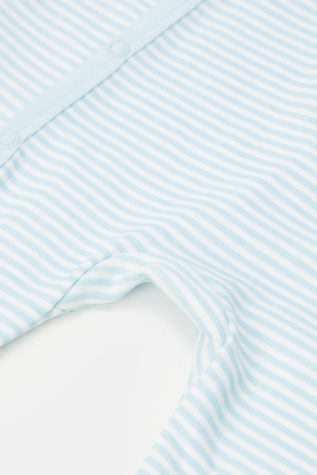 Baby Blue Striped Sleepsuit