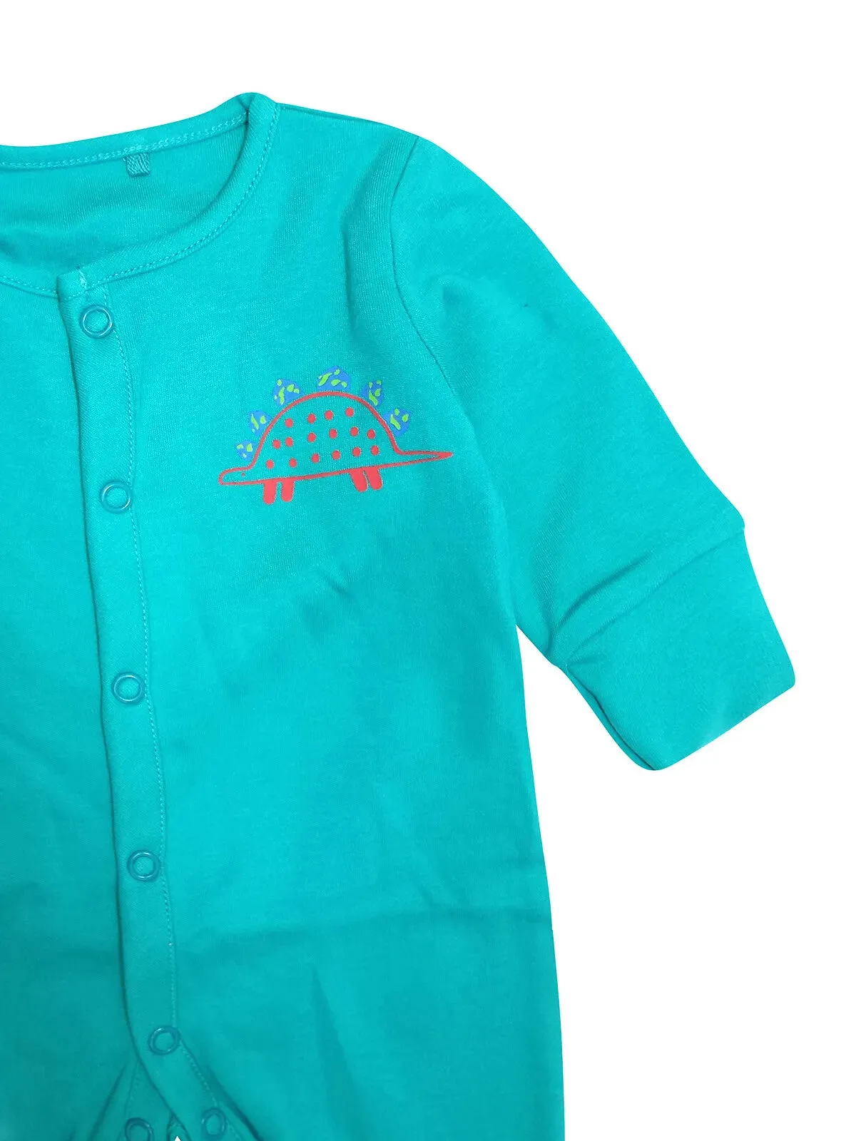 Baby Boys Babygrow Elephant Dinosaur Pure Cotton Sleepsuit