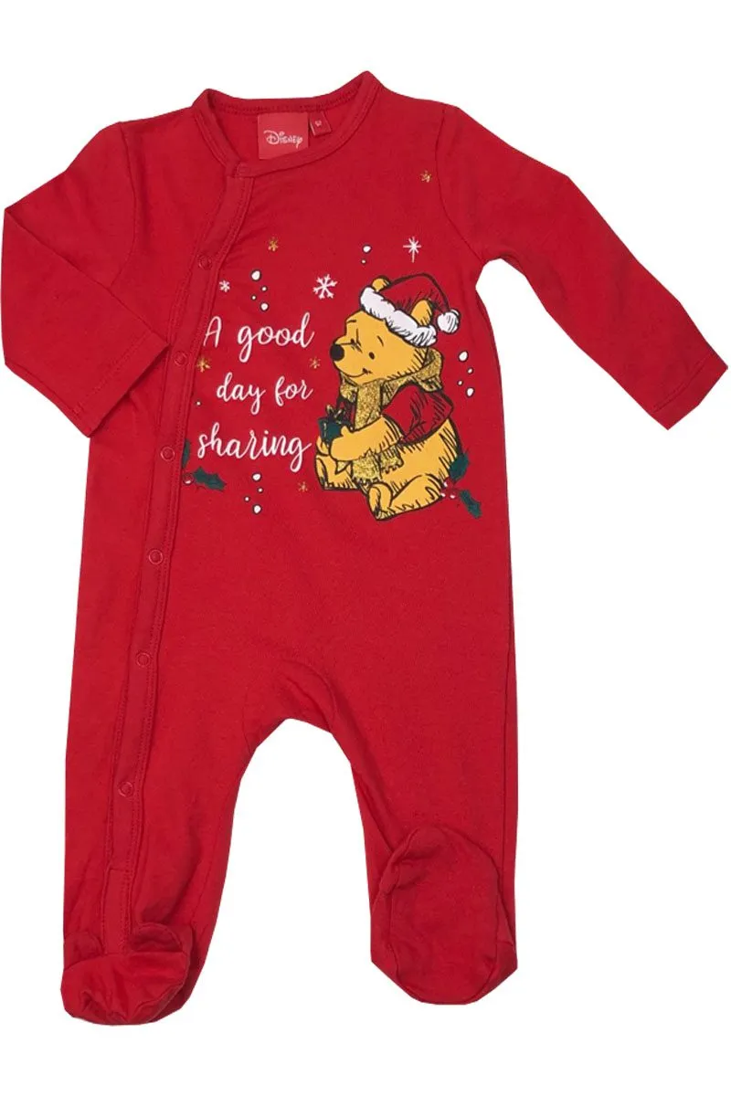 Baby Boys Girls Disney Winnie The Pooh Christmas Baby grow