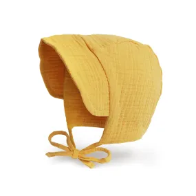 Baby Brimmed Muslin Bonnet UPF 50  Sun Hat | Yellow