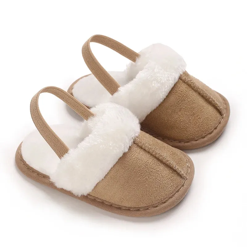 Baby Fluffy Slippers - Cute First Walker Shoes