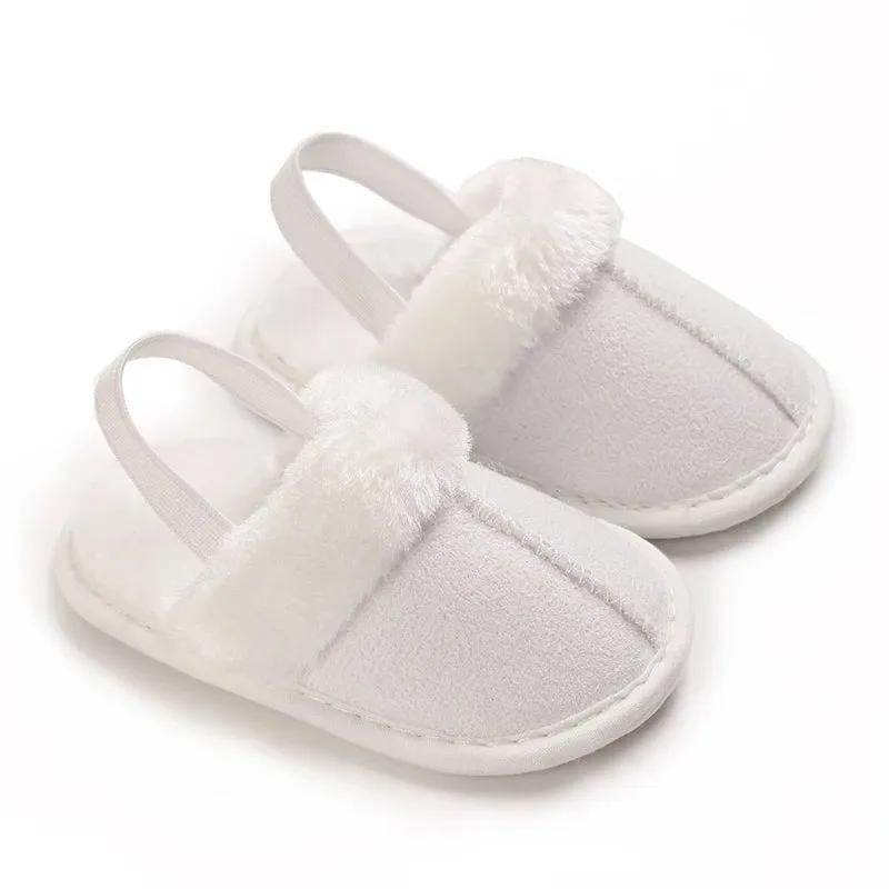 Baby Fluffy Slippers - Cute First Walker Shoes
