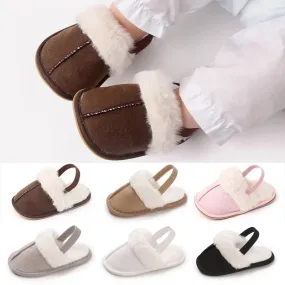 Baby Fluffy Slippers - Cute First Walker Shoes