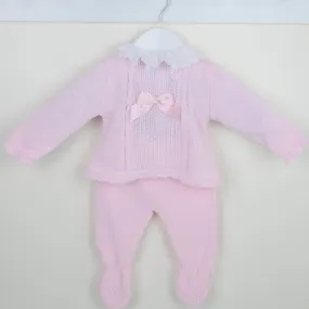 Baby Girl 2 Piece Knitted Suit - Pex Naomi - Pink