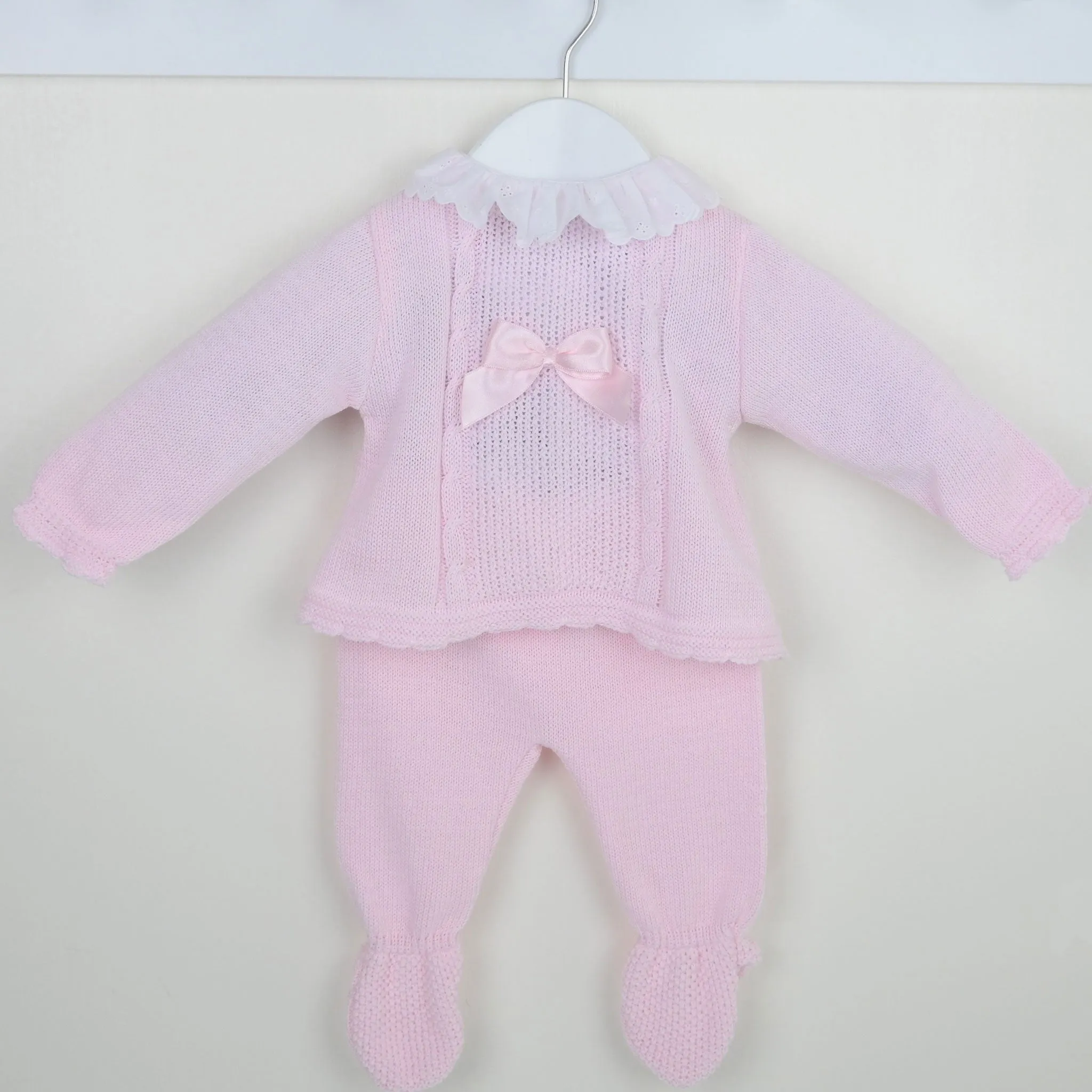 Baby Girl 2 Piece Knitted Suit - Pex Naomi - Pink
