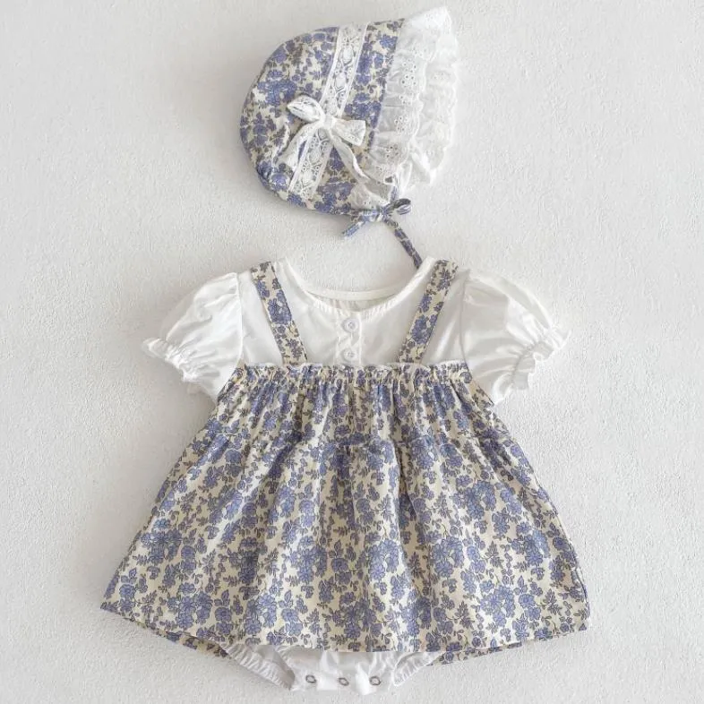 Baby Girl Summer Infant Clothes Rompers Doll Collar Cute Jumpsuits - BTGR8426
