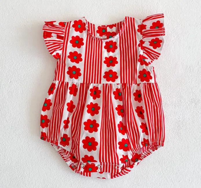 Baby Girl Summer Infant Clothes Rompers Doll Collar Cute Jumpsuits - BTGR8426