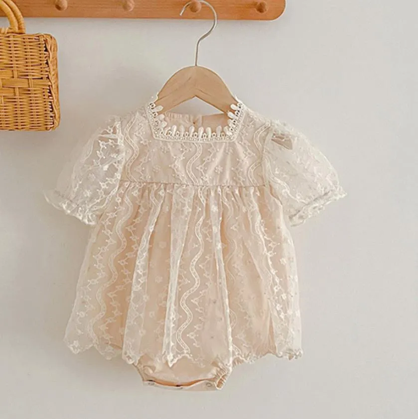 Baby Girl Summer Infant Clothes Rompers Doll Collar Cute Jumpsuits - BTGR8426