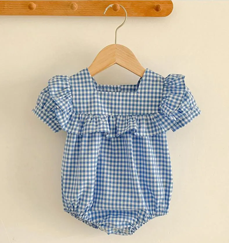 Baby Girl Summer Infant Clothes Rompers Doll Collar Cute Jumpsuits - BTGR8426