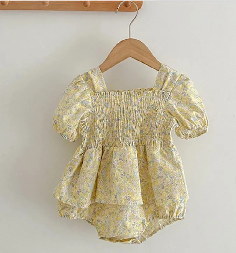 Baby Girl Summer Infant Clothes Rompers Doll Collar Cute Jumpsuits - BTGR8426