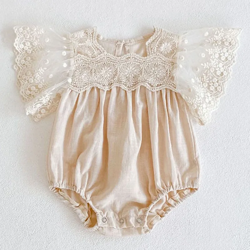 Baby Girl Summer Infant Clothes Rompers Doll Collar Cute Jumpsuits - BTGR8426