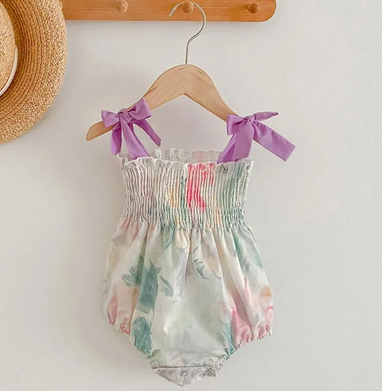 Baby Girl Summer Infant Clothes Rompers Doll Collar Cute Jumpsuits - BTGR8426