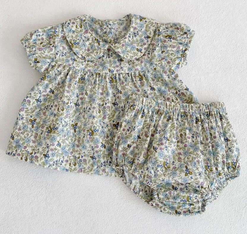 Baby Girl Summer Infant Clothes Rompers Doll Collar Cute Jumpsuits - BTGR8426