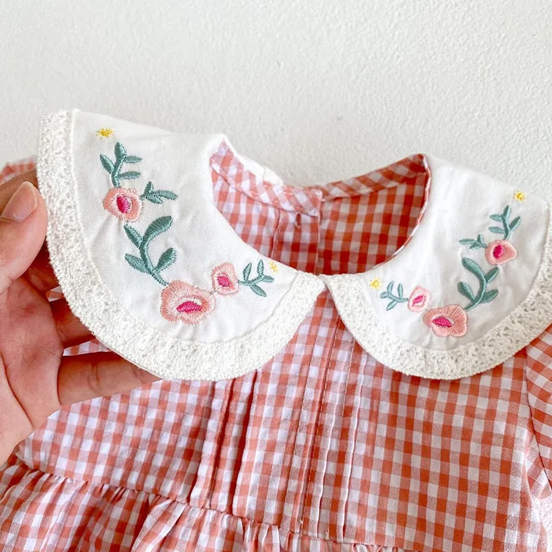 Baby Girl Summer Infant Clothes Rompers Doll Collar Cute Jumpsuits - BTGR8426
