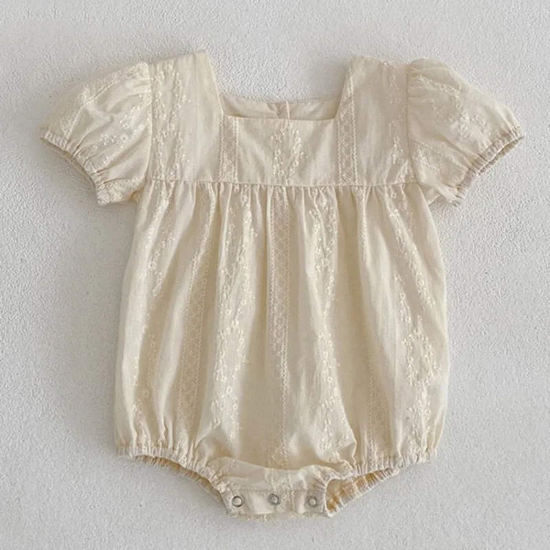 Baby Girl Summer Infant Clothes Rompers Doll Collar Cute Jumpsuits - BTGR8426