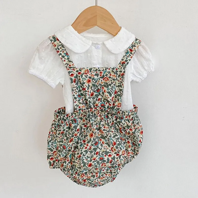 Baby Girl Summer Infant Clothes Rompers Doll Collar Cute Jumpsuits - BTGR8426