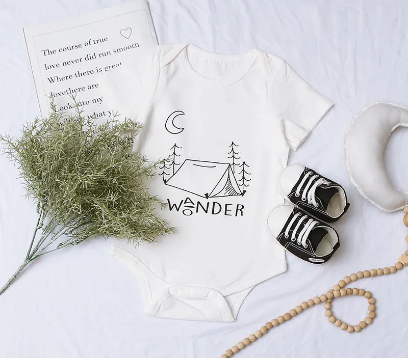 Baby Girls Boys Letters Cartoon Print Rompers Wholesale 220310154