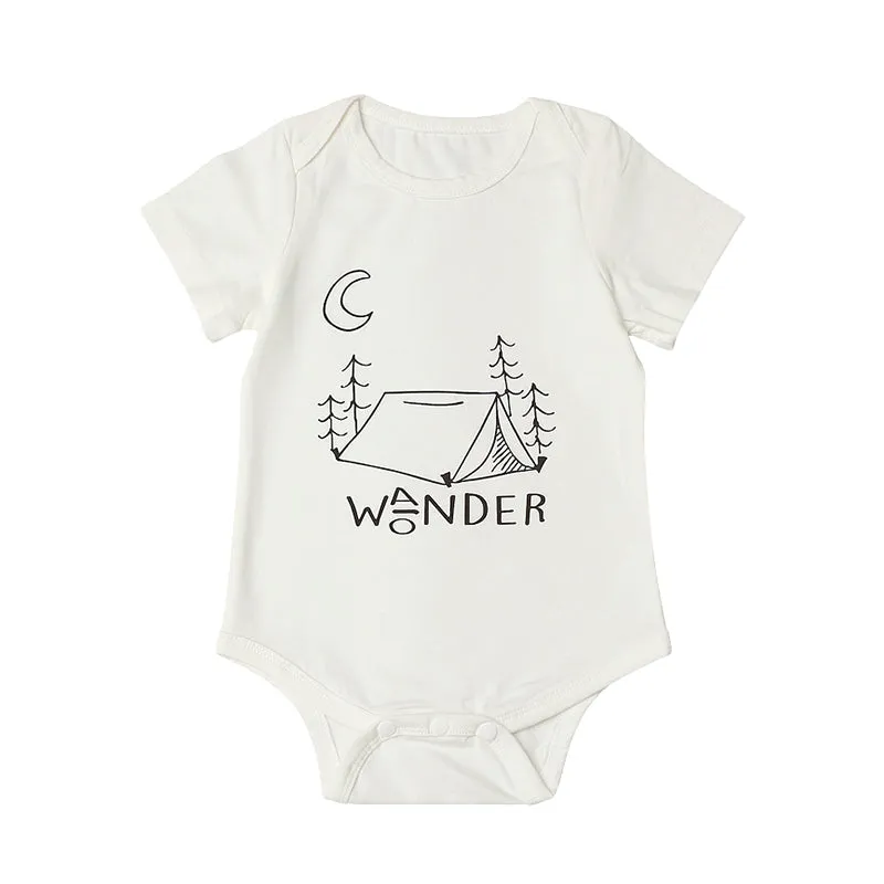 Baby Girls Boys Letters Cartoon Print Rompers Wholesale 220310154