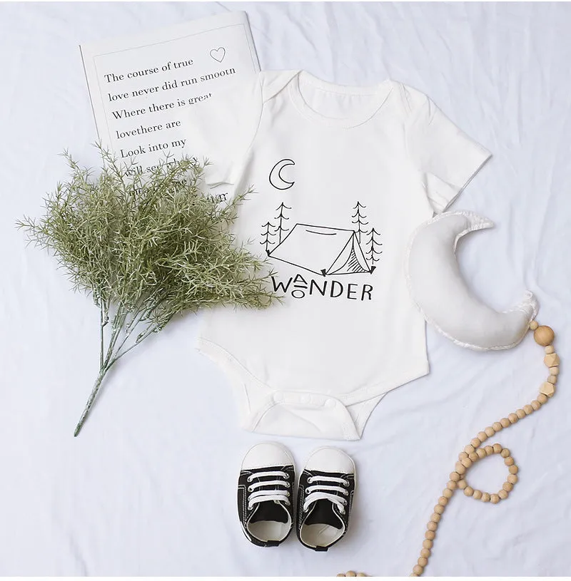Baby Girls Boys Letters Cartoon Print Rompers Wholesale 220310154