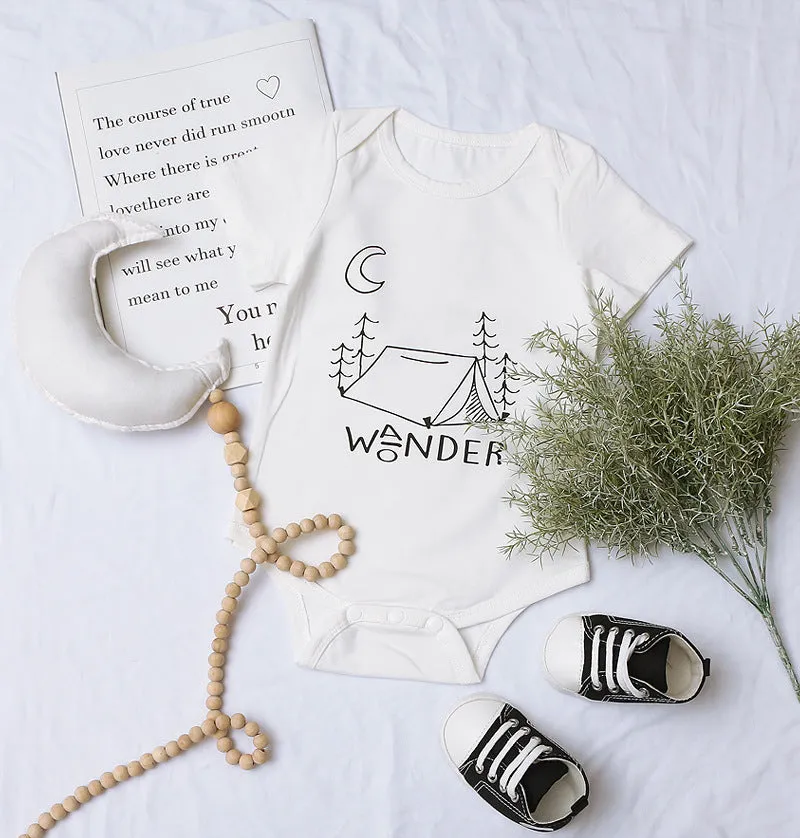 Baby Girls Boys Letters Cartoon Print Rompers Wholesale 220310154