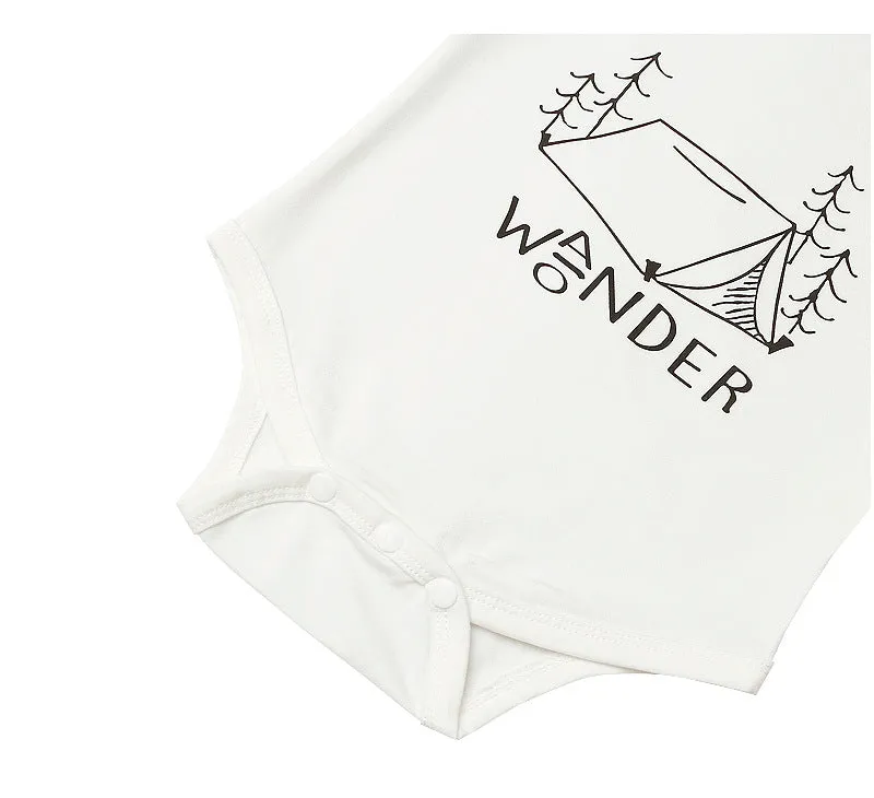 Baby Girls Boys Letters Cartoon Print Rompers Wholesale 220310154
