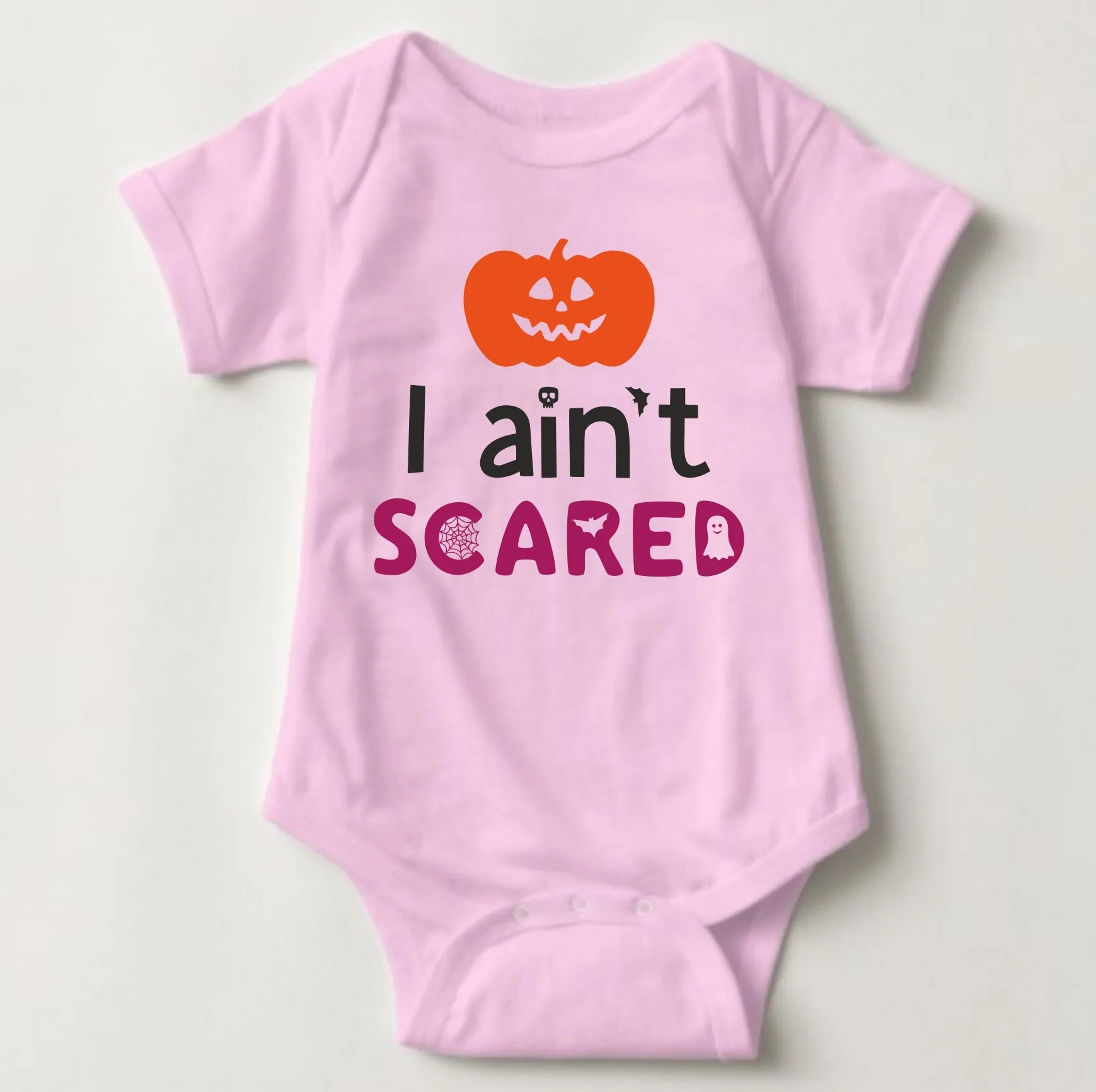 Baby Halloween  Onesies - I Aint Scared Colored