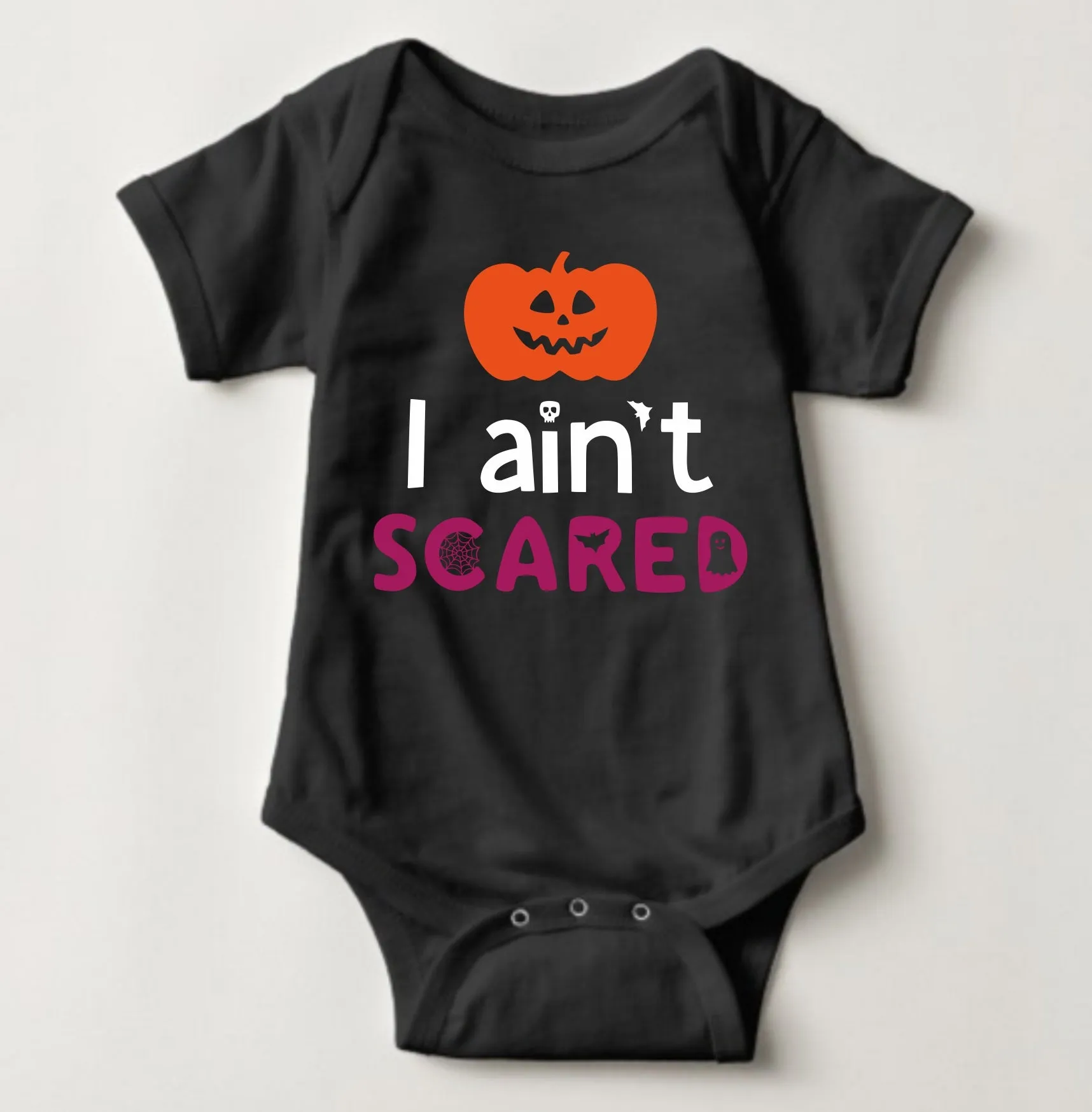 Baby Halloween  Onesies - I Aint Scared Colored