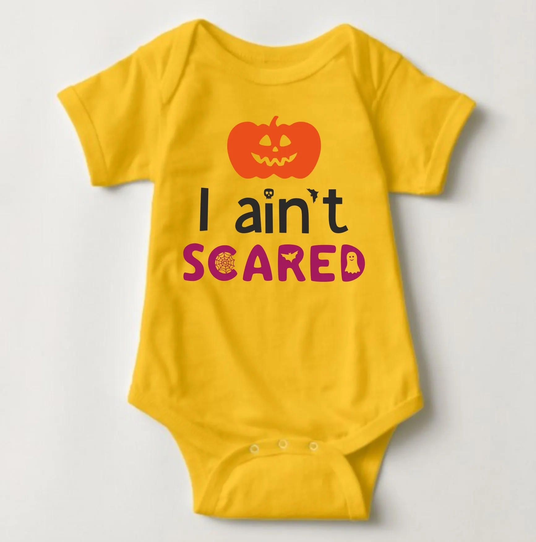 Baby Halloween  Onesies - I Aint Scared Colored