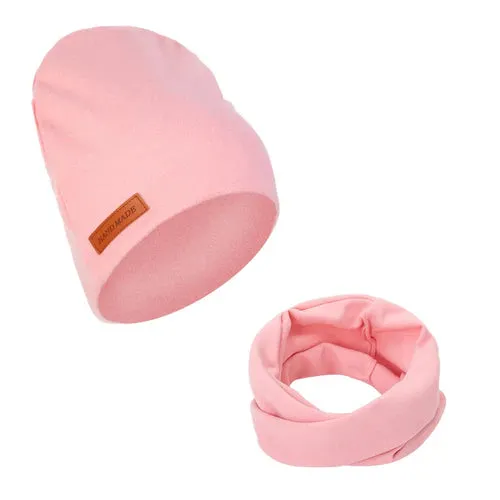Baby Hats: 2Pcs/Lot Faux Cashmere Baby Turban Hats Scarf Set Newborn Kids Leather